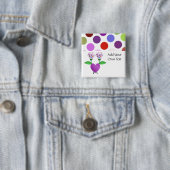 Mooie Polka Dot Rozen  Button (In situ)