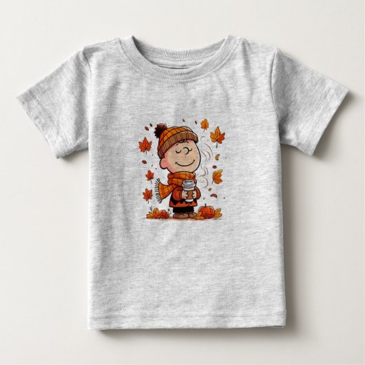 Mooie Pompoen Linus Herfst Peuter & Baby T-Shirt (Voorkant)