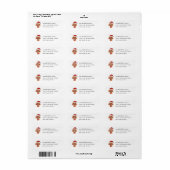 Mooie Poodle Kersthond Retouradres Etiket (Full Sheet)