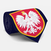 Mooie Poolse vlag - Coat Arm Stropdas (Opgerold)