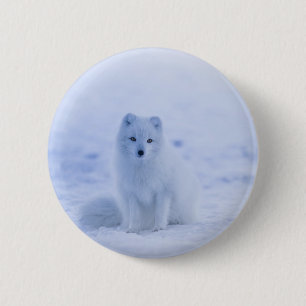 Mooie poolvos ronde button 5,7 cm