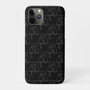 Mooie pootafdruk dier hondenliefhebber witte lijn iPhone 11 pro hoesje