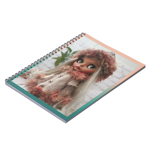 Mooie pop Blythe grote ogen mode stijlvol plezier Notitieboek (Linkerzijde)