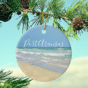 Mooie Port Aransas-strand Keramisch Ornament