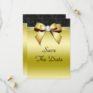 Mooie 'Posh Gold' en 'Black Jewel Birthday' Save The Date