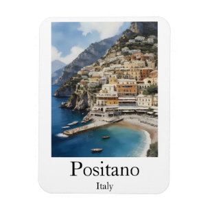 Mooie Positano Italië Landschapsschildering Magneet