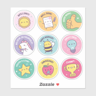 Mooie positieve motivatiebeloningsstickers sticker