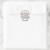 Mooie Potlood School Juf Naam Ronde Sticker (Tas)