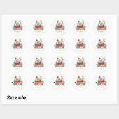 Mooie potloodsticker naam leraar ronde sticker (Vel)