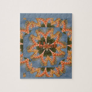 Mooie prachtige Afrikaanse kleurrijke Giraffe blan Legpuzzel