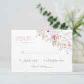 Mooie, prachtige, elegante Antwoordkaart RVSP  RSVP Kaartje (Staand voorkant)