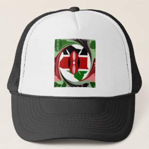 Mooie, prachtige Keniaanse wervelwind kaart ontwer Trucker Pet
