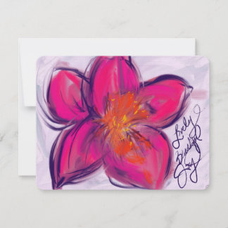 Mooie, prachtige, vrolijke heldere bloem briefkaar notitiekaartje