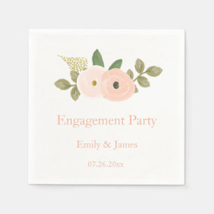 Mooie predikant Floral Engagement Party Napkin Servet