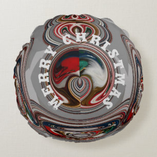 Mooie prettige kerst met liefde rond kussen