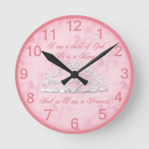 Mooie prinses Clock Ronde Klok