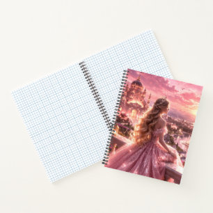 Mooie prinses grafiekpapier notitieboek