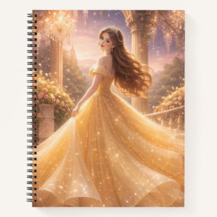 Mooie prinses grafiekpapier notitieboek