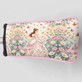 Mooie prinses met vlinders golfheadcover