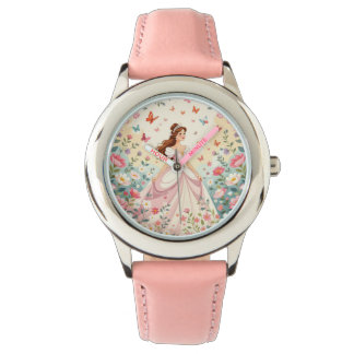 Mooie prinses met vlinders horloge