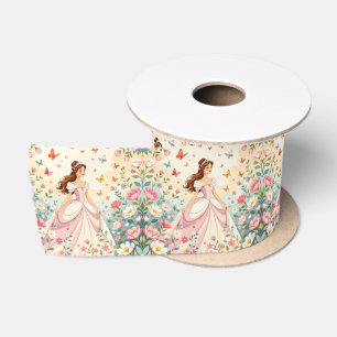 Mooie prinses met vlinders lint