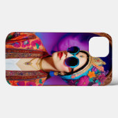 Mooie prinses met zonnebrillen Case-Mate iPhone case (Achterkant (horizontaal))