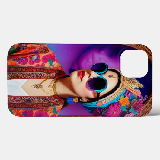 Mooie prinses met zonnebrillen Case-Mate iPhone case (Achterkant (horizontaal))