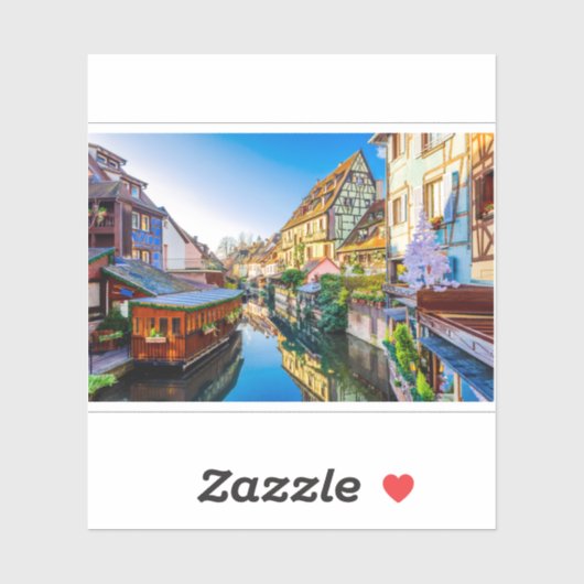 Mooie print van Little Venice in Colmar Sticker (Vel)