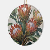 Mooie Protea Bloemen uit Zuid-Afrika Keramisch Ornament (Links)