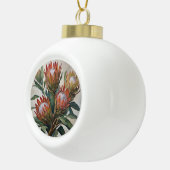 Mooie Protea Bloemen uit Zuid-Afrika Keramische Bal Ornament (Rechts)