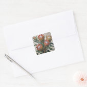 Mooie Protea Bloemen uit Zuid-Afrika Vierkante Sticker (Envelop)