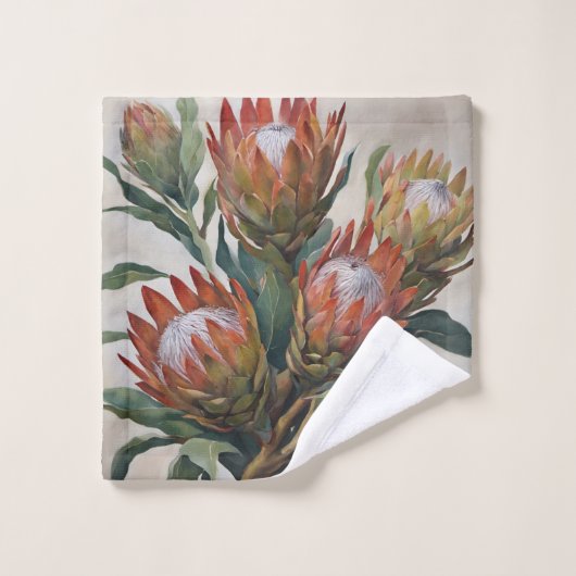 Mooie Protea Bloemen uit Zuid-Afrika Washandje (Wasdoekje)