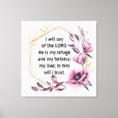 Mooie Psalm 91 Bloemen Canvas Print (Voorkant)