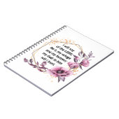 Mooie Psalm 91 Floral notebook Notitieboek (Linkerzijde)