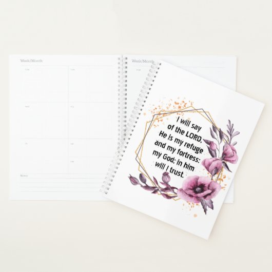 Mooie Psalm 91 Floral Planner (Display)