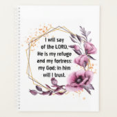 Mooie Psalm 91 Floral Planner (Voorkant)