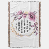 Mooie psalm 91 Floral Throw Blanket Deken (Voorkant Verticaal)