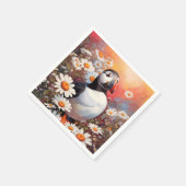 Mooie Puffin in Daisy Field Servet (Hoek)