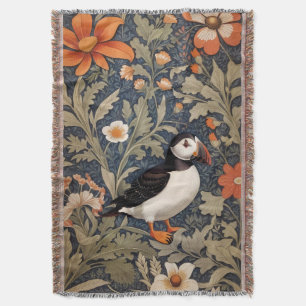 Mooie Puffin William Morris geïnspireerd Deken