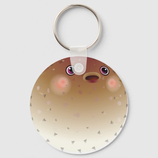 Mooie puffvis sleutelhanger (Voorkant)
