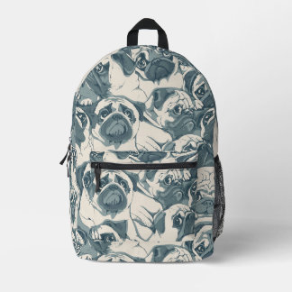 Mooie Puggond Continue Patroon Bedrukte Rugzak