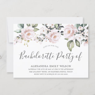 Mooie puistjes Roos Blush Bachelorette Party Kaart
