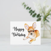 Mooie puppy hond grappige Chihuahua verjaardagskaa Briefkaart (Staand voorkant)