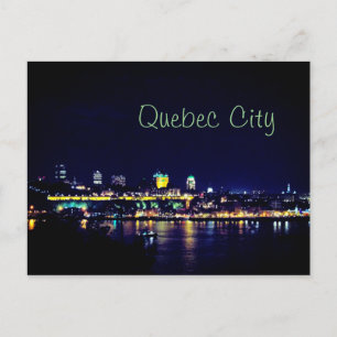 Mooie Quebec City 's nachts Briefkaart