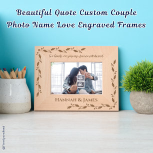 Mooie Quote Custom Paar Foto Naam Liefde Gegraveerde Lijstjes
