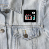 Mooie rack vierkante button 5,1 cm (In situ)