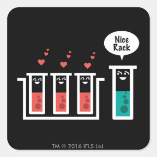 Mooie rack vierkante sticker