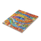 Mooie Rainbow Abstracte Faux Mozaïek kunst Tegeltje (Zijkant)