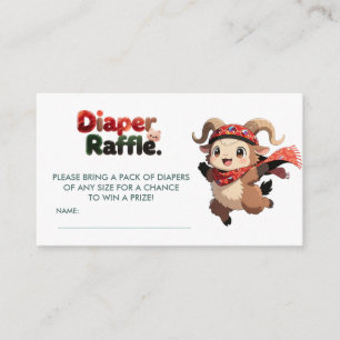 Mooie Ram Winter Luier Raffle Kaart