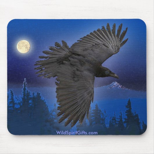 MOOIE RAVEN & Moon Mousepad Muismat (Voorkant)